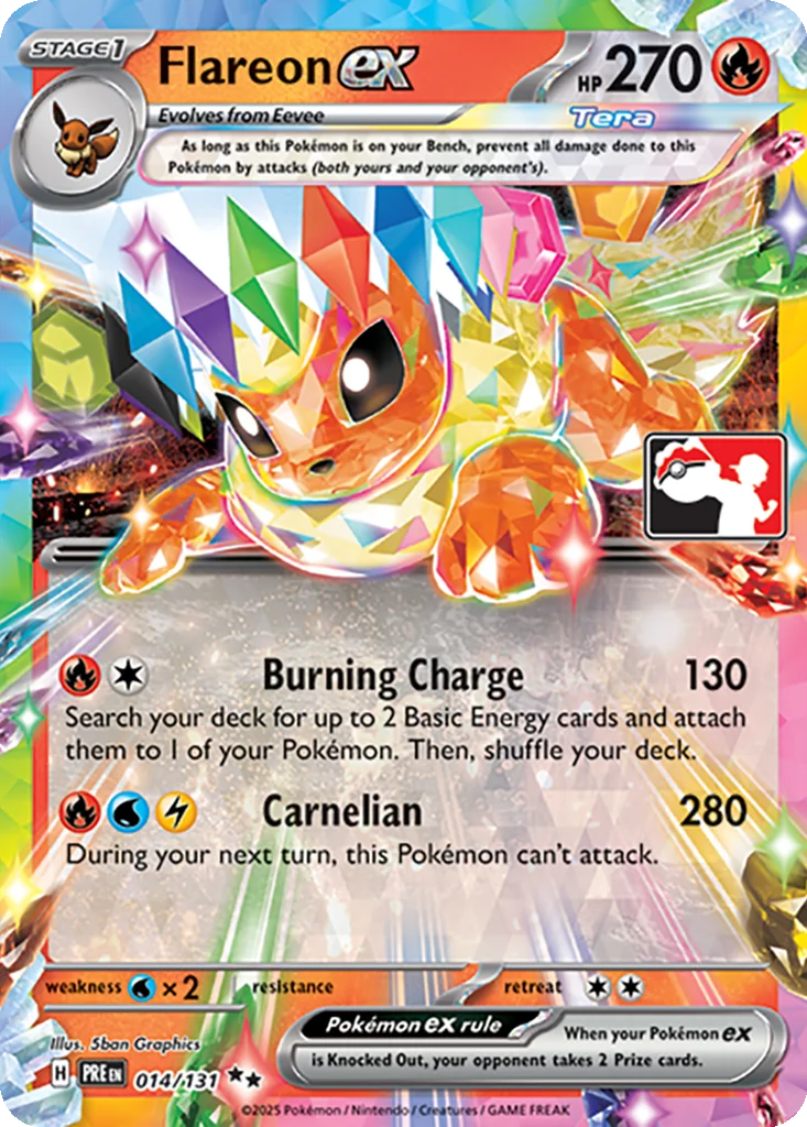 Flareon ex 014/131 Prismatic Evolutions (Play! Pokémon)
