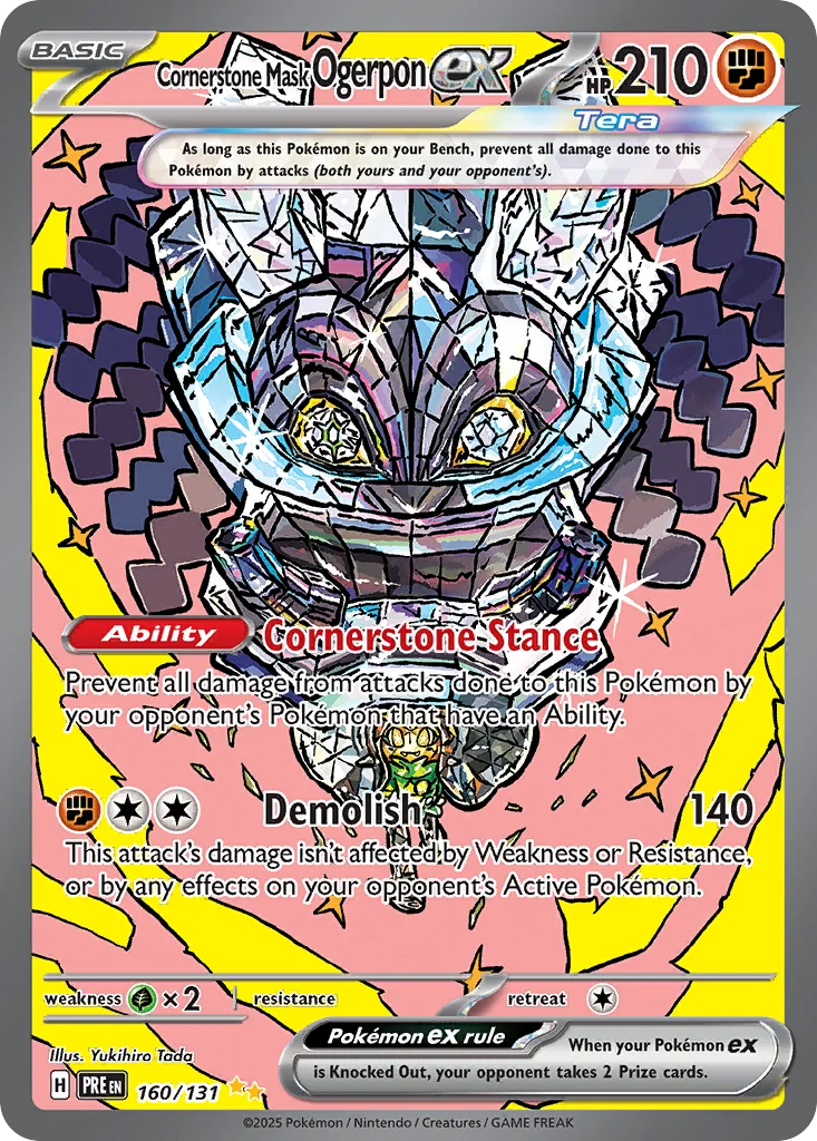 Cornerstone Mask Ogerpon ex 160/131 Prismatic Evolutions (Holo)