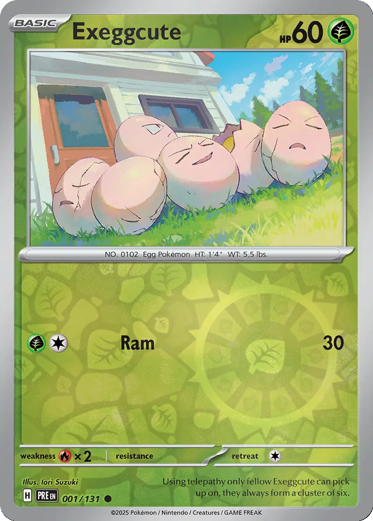 Exeggcute 001/131 Prismatic Evolutions (Reverse holo)