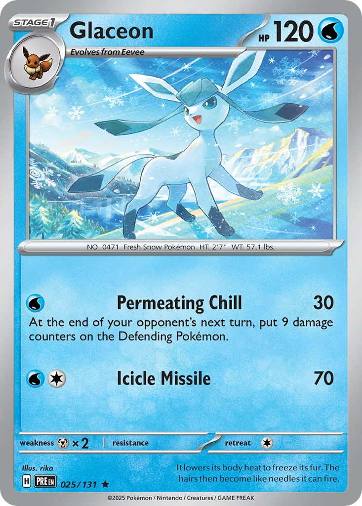 Glaceon 025/131 SV: Prismatic Evolutions (Holo)
