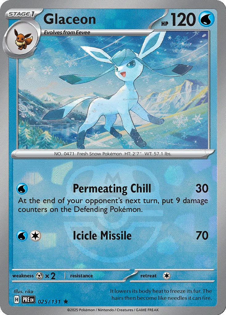 Glaceon 025/131 Prismatic Evolutions (Master Ball holo)