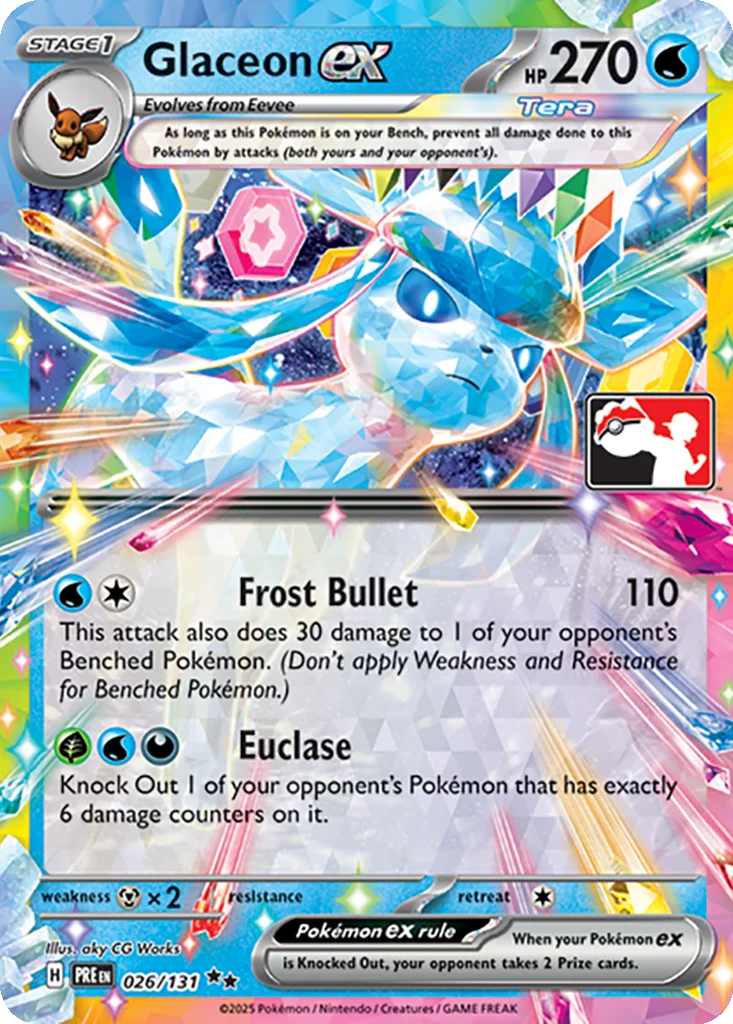 Glaceon ex 026/131 Prismatic Evolutions (Play! Pokémon)