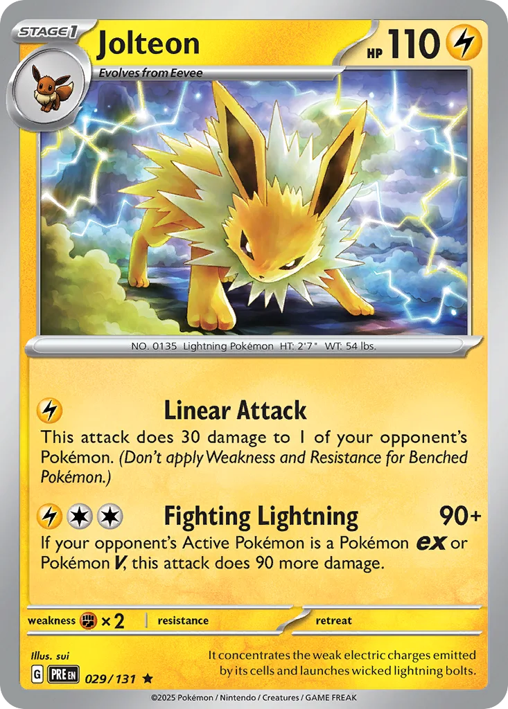 Jolteon 029/131 Prismatic Evolutions (Cosmos Holo)