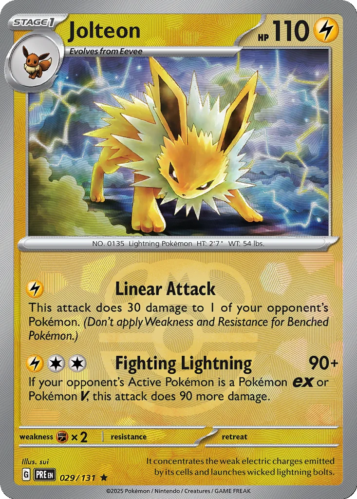Jolteon 029/131 Prismatic Evolutions (Master Ball holo)