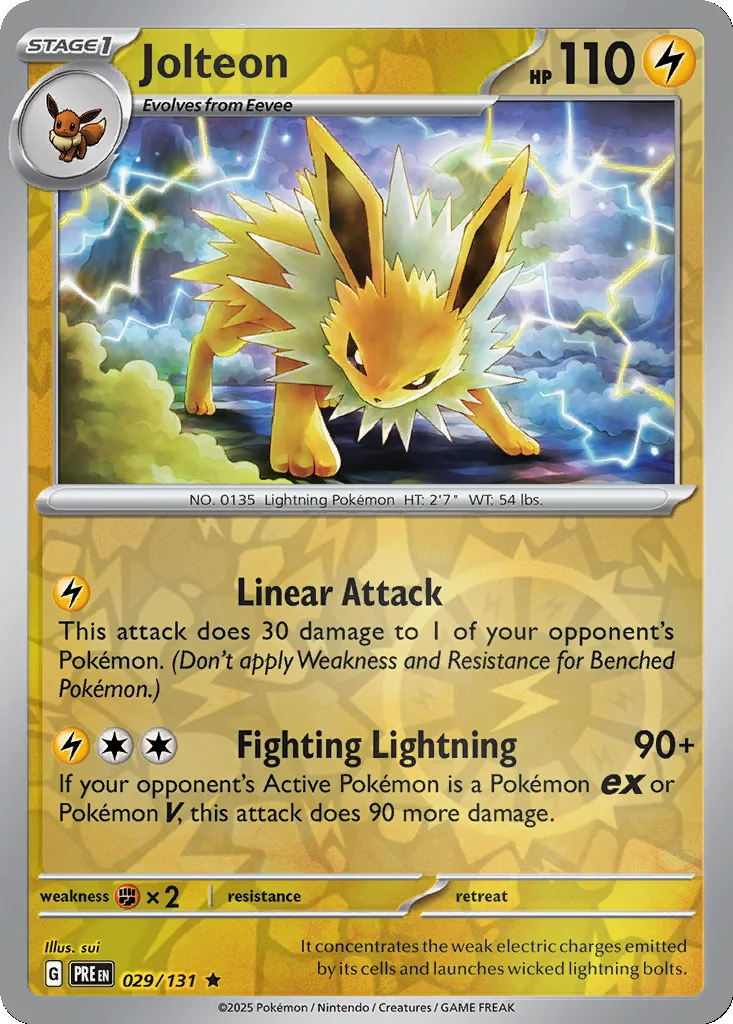 Jolteon 029/131 SV: Prismatic Evolutions (Reverse holo)
