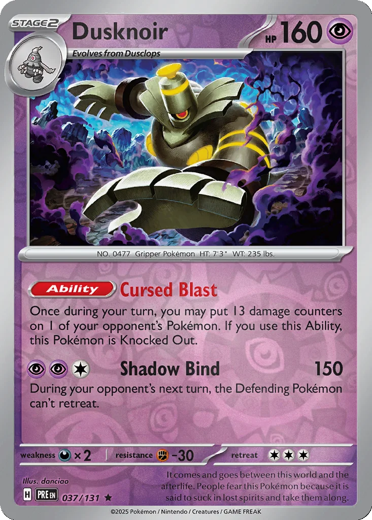 Dusknoir 037/131 Prismatic Evolutions (Reverse holo)