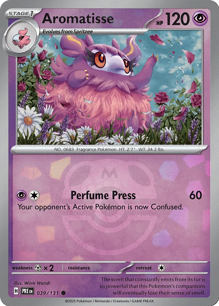 Aromatisse 039/131 Prismatic Evolutions (Master Ball holo)