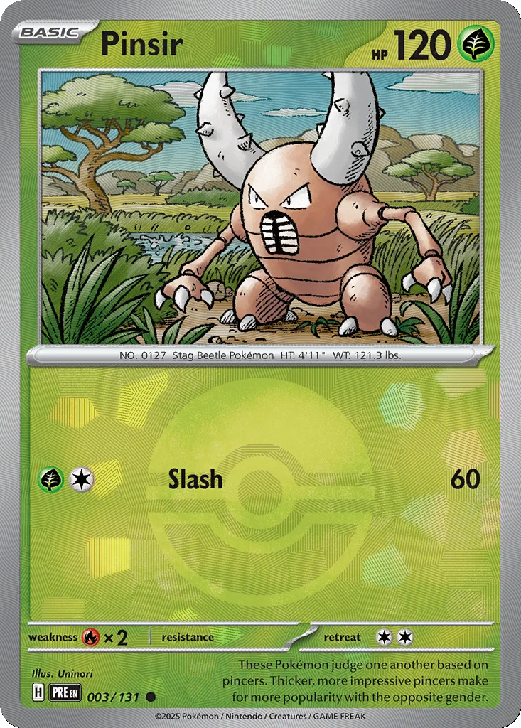 Pinsir 003/131 Prismatic Evolutions (Poké Ball holo)