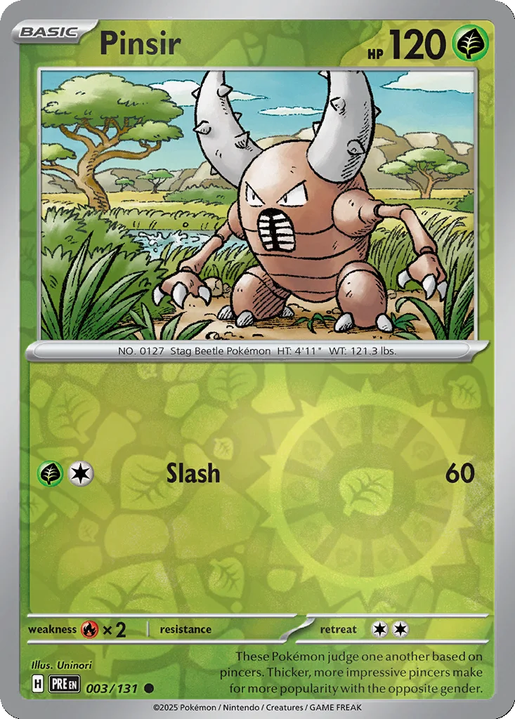 Pinsir 003/131 SV: Prismatic Evolutions (Reverse holo)