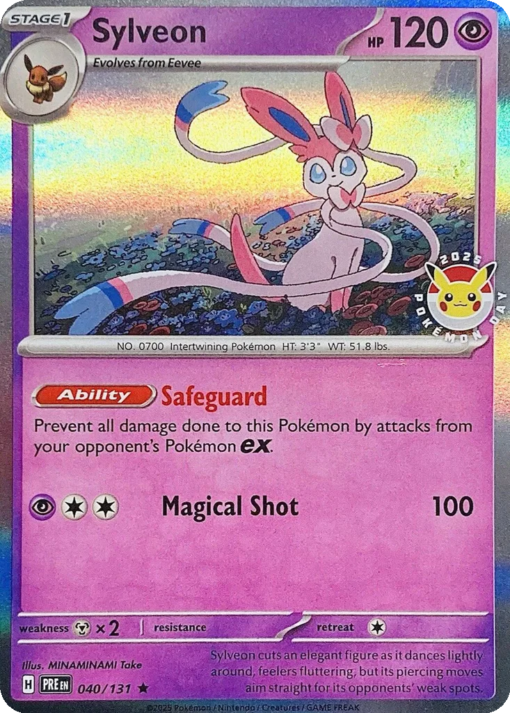 Sylveon 040/131 Prismatic Evolutions (Pokémon Day)