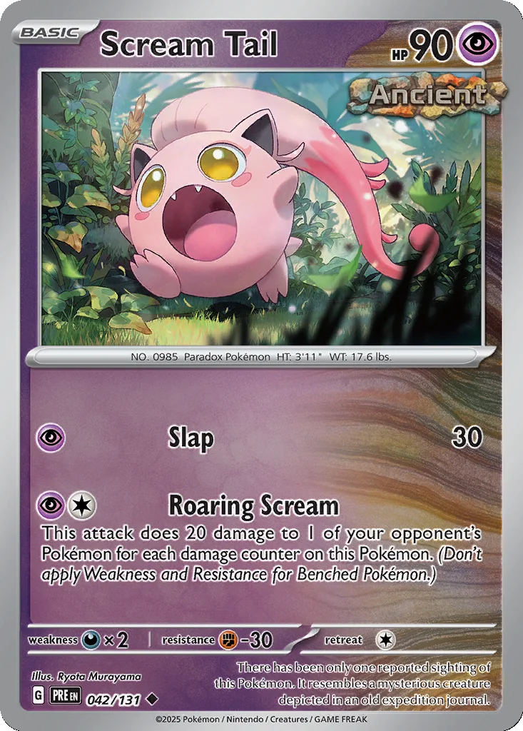 Scream Tail 042/131 SV: Prismatic Evolutions (Reverse holo)