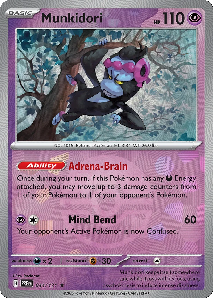 Munkidori 044/131 Prismatic Evolutions (Poké Ball holo)