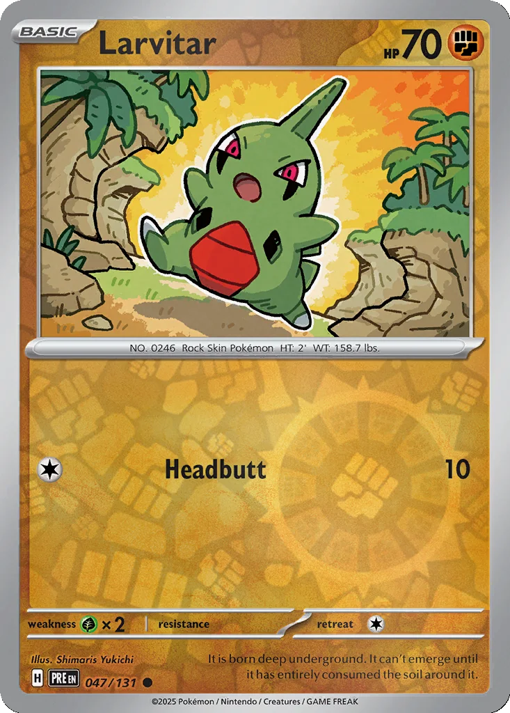 Larvitar 047/131 Prismatic Evolutions (Reverse holo)
