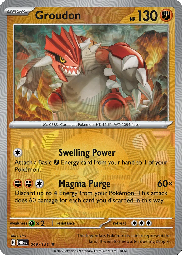 Groudon 049/131 Prismatic Evolutions (Poké Ball holo)