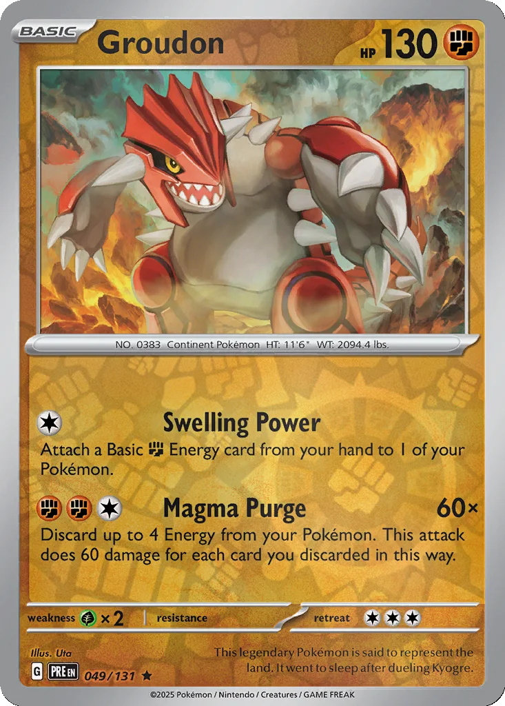 Groudon 049/131 Prismatic Evolutions (Reverse holo)