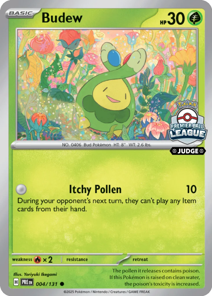 Budew 004/131 Prismatic Evolutions (Premier Ball League (Judge))