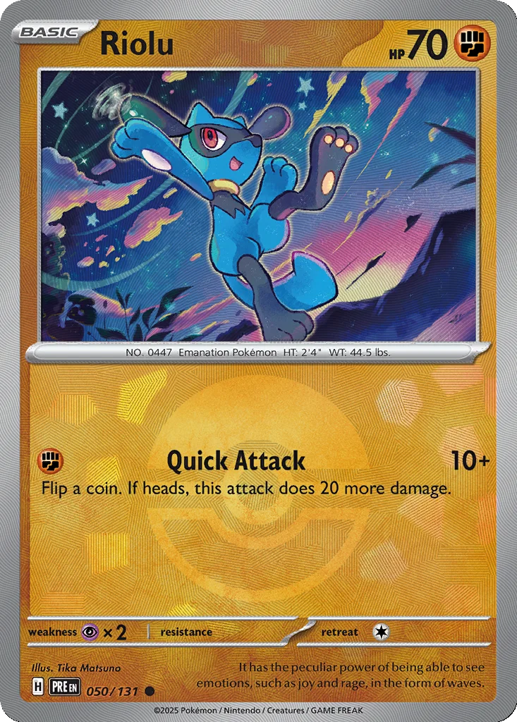 Riolu 050/131 Prismatic Evolutions (Poké Ball holo)