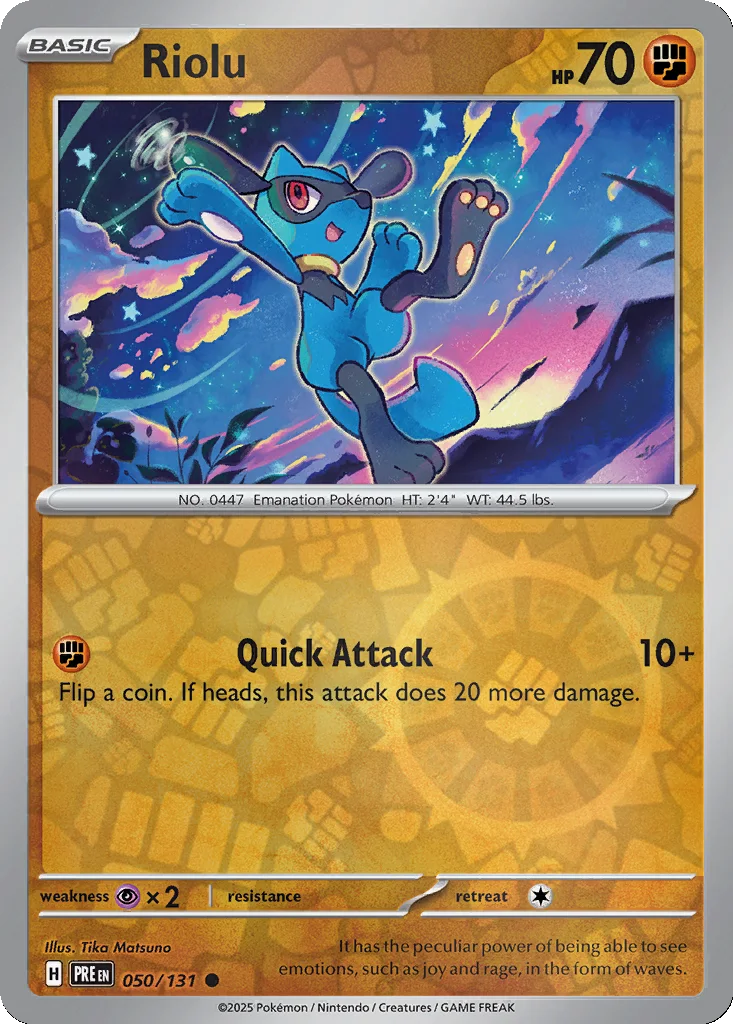 Riolu 050/131 Prismatic Evolutions (Reverse holo)