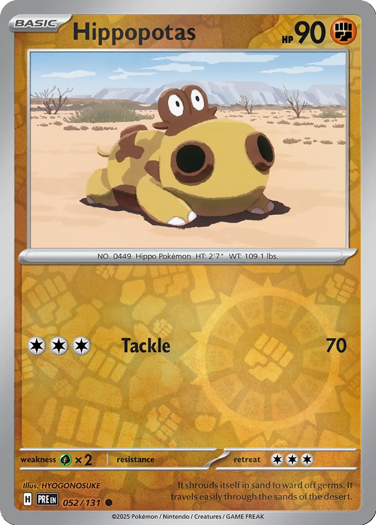Hippopotas 052/131 SV: Prismatic Evolutions (Reverse holo)