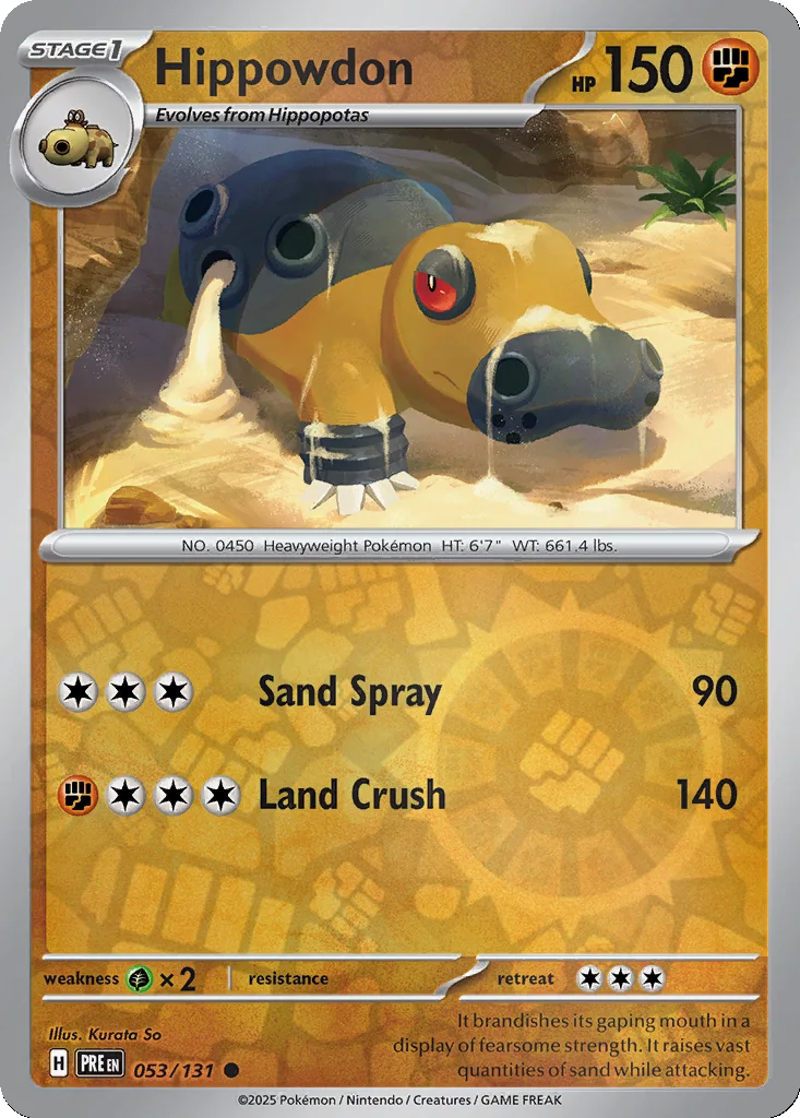 Hippowdon 053/131 Prismatic Evolutions (Reverse holo)