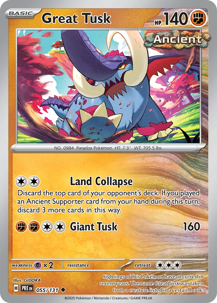 Great Tusk 055/131 SV: Prismatic Evolutions (Normal)