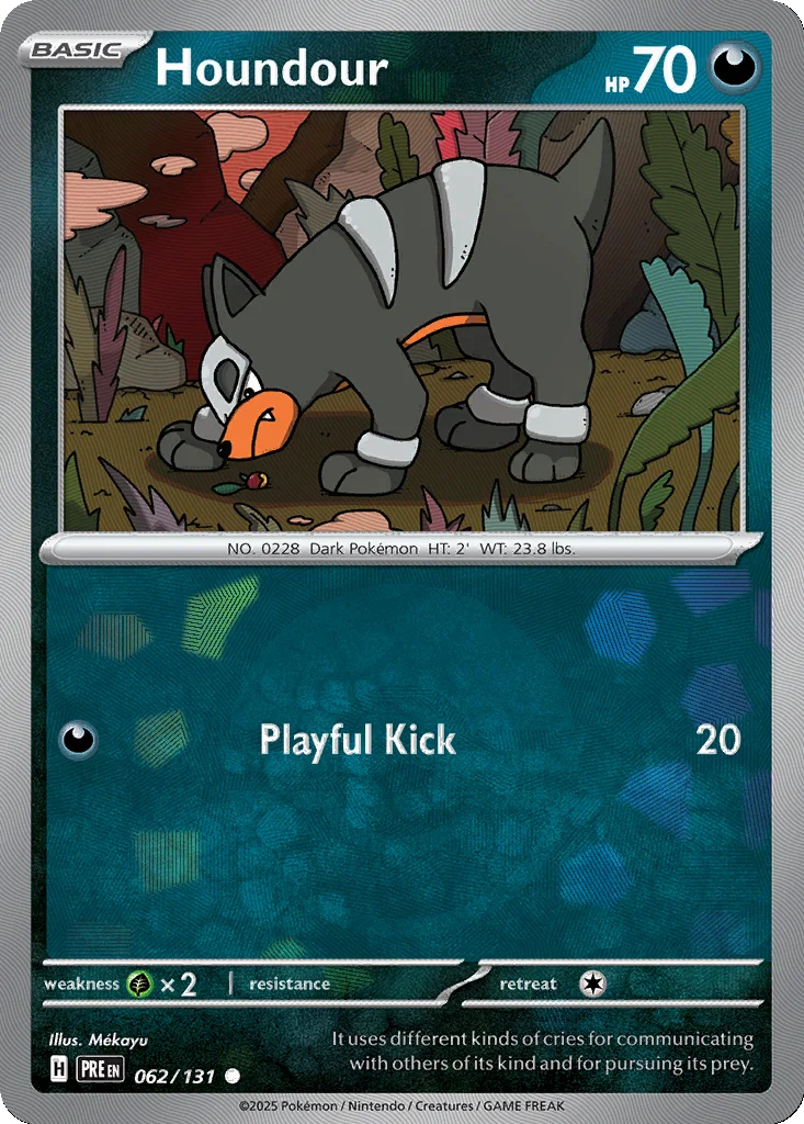 Houndour 062/131 Prismatic Evolutions (Poké Ball holo)