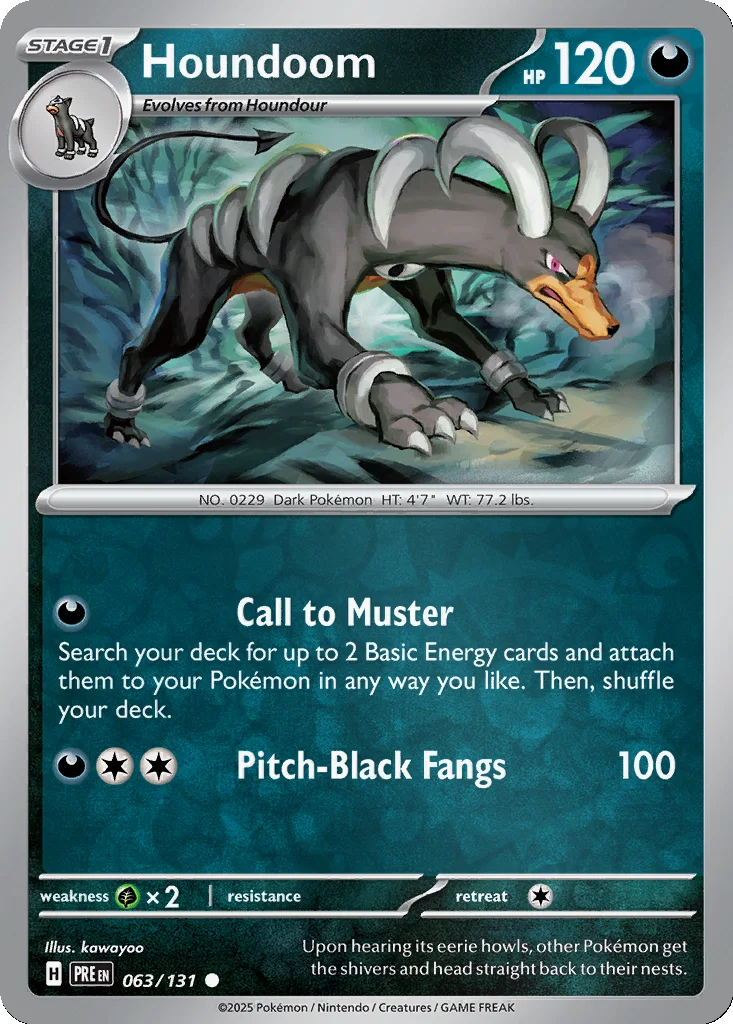 Houndoom 063/131 Prismatic Evolutions (Reverse holo)