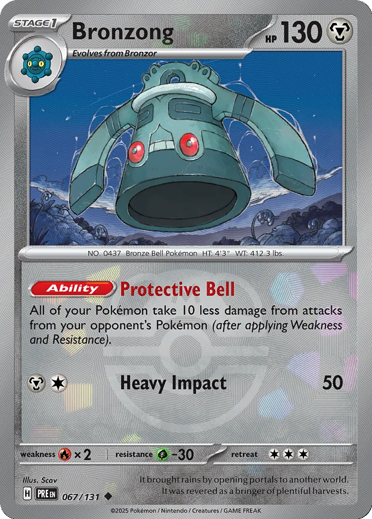 Bronzong 067/131 Prismatic Evolutions (Master Ball holo)