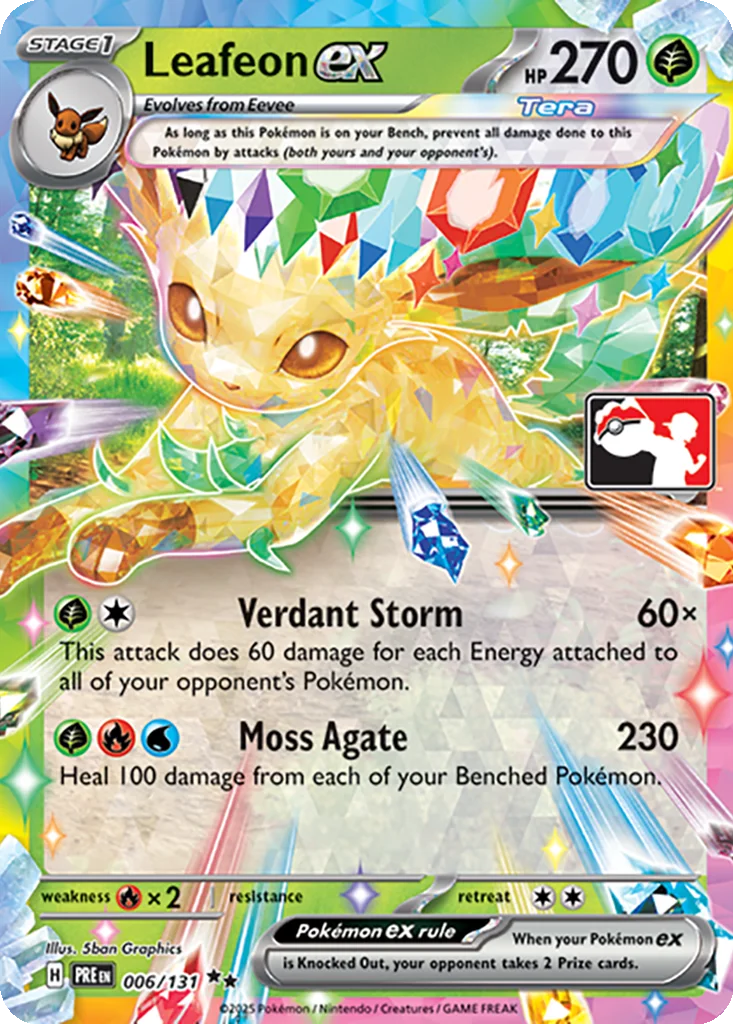 Leafeon ex 006/131 Prismatic Evolutions (Play! Pokémon)