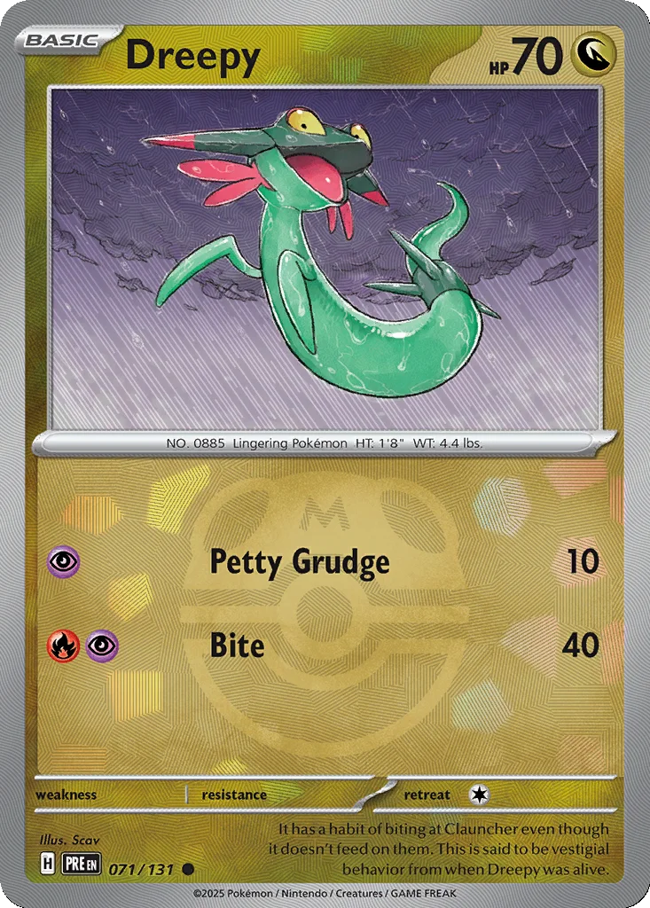 Dreepy 071/131 Prismatic Evolutions (Master Ball holo)