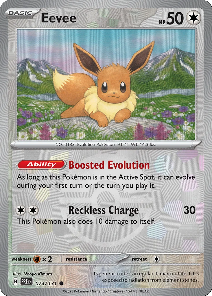 Eevee 074/131 Prismatic Evolutions (Poké Ball holo)