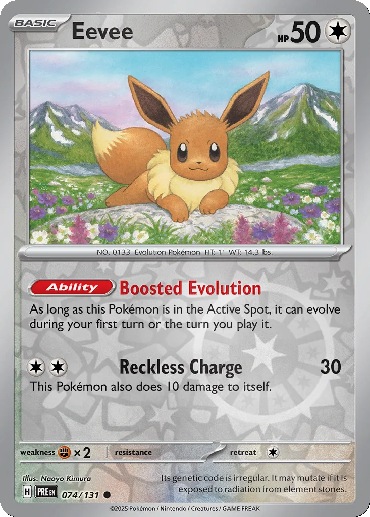 Eevee 074/131 SV: Prismatic Evolutions (Reverse holo)