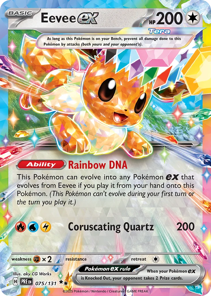 Eevee ex 075/131 SV: Prismatic Evolutions (Holo)