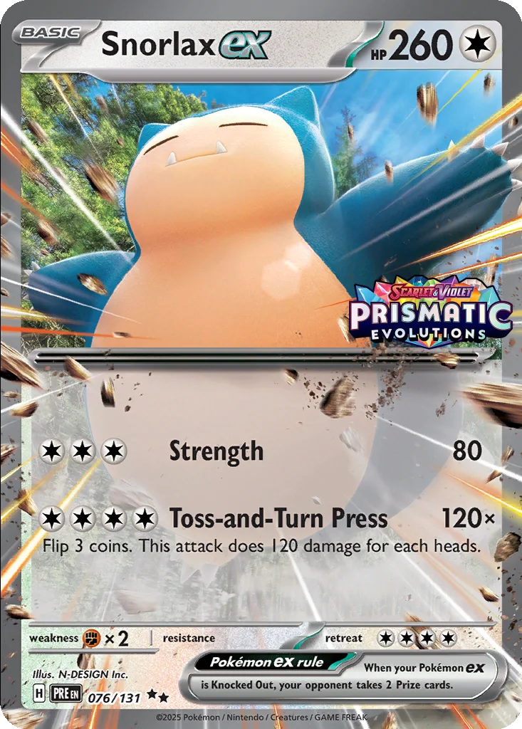 Snorlax ex 076/131 Prismatic Evolutions (Jumbo (Expansion Stamp))