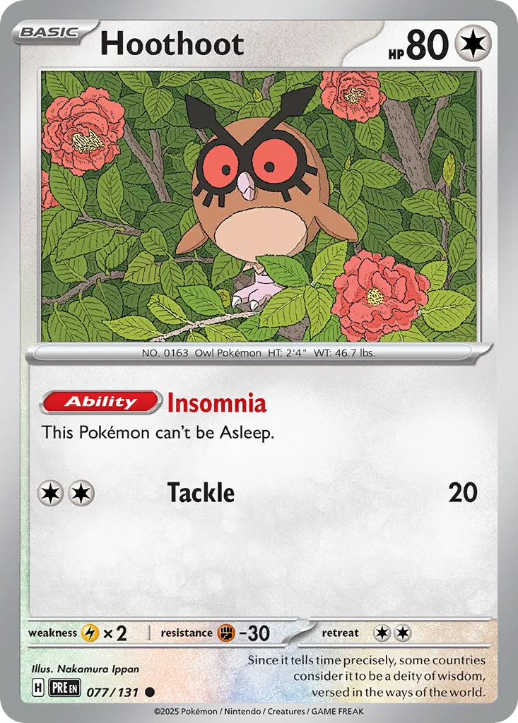 Hoothoot 077/131 SV: Prismatic Evolutions (Normal)