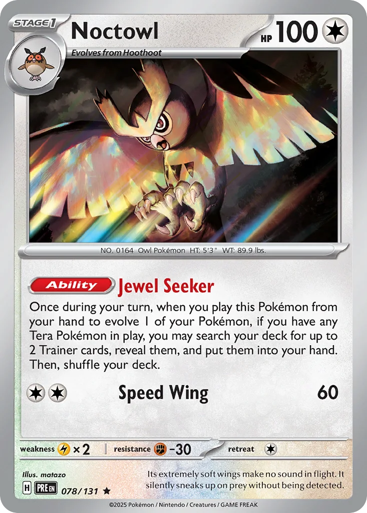Noctowl 078/131 SV: Prismatic Evolutions (Holo)