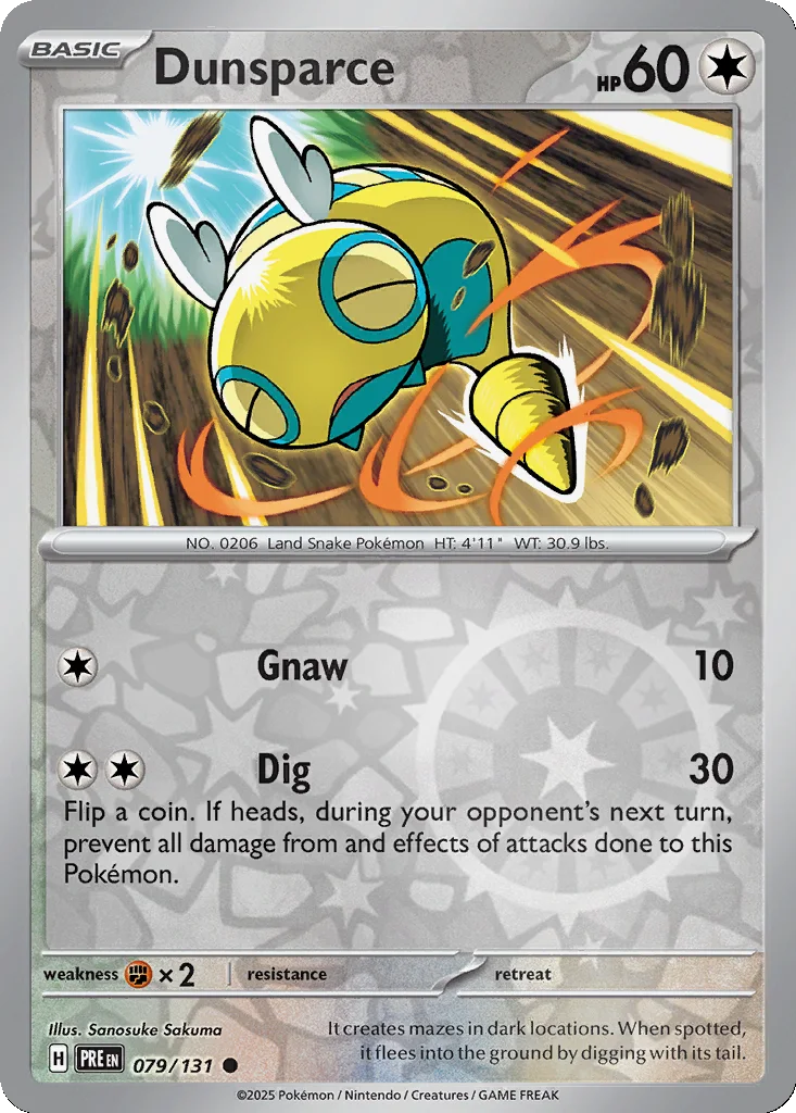 Dunsparce 079/131 SV: Prismatic Evolutions (Reverse holo)