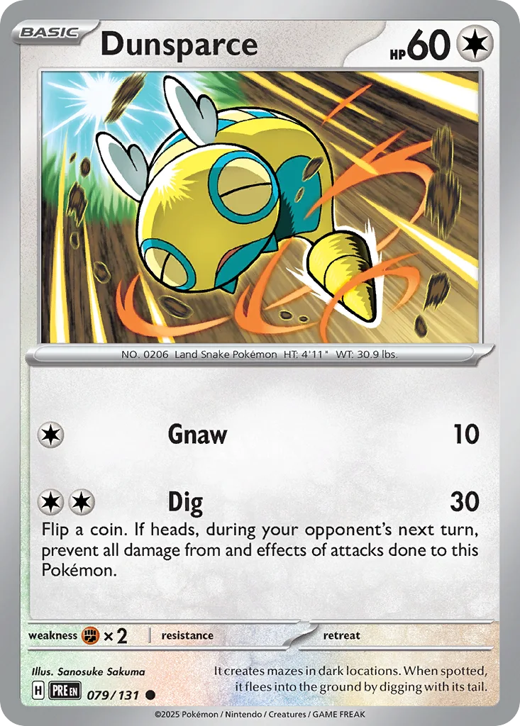 Dunsparce 079/131 SV: Prismatic Evolutions (Normal)