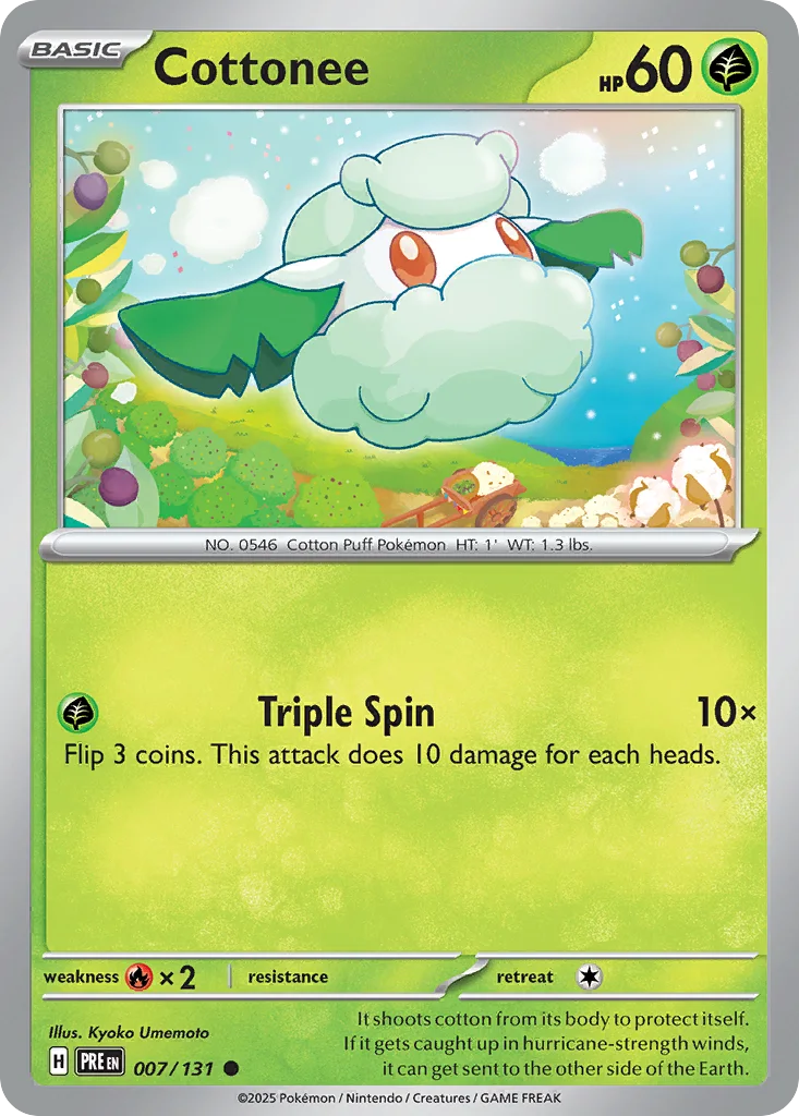 Cottonee 007/131 SV: Prismatic Evolutions (Normal)