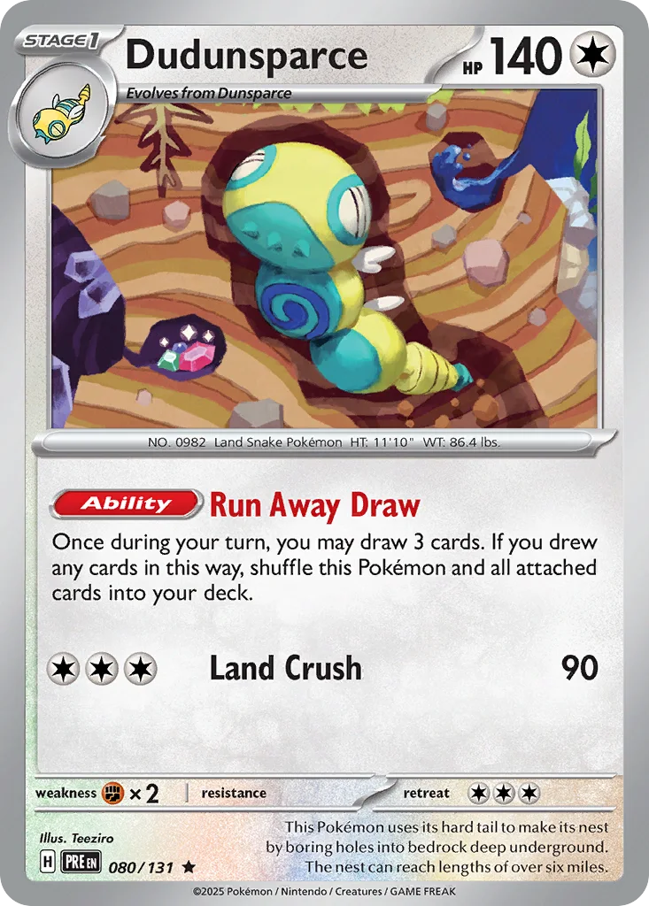 Dudunsparce 080/131 SV: Prismatic Evolutions (Holo)