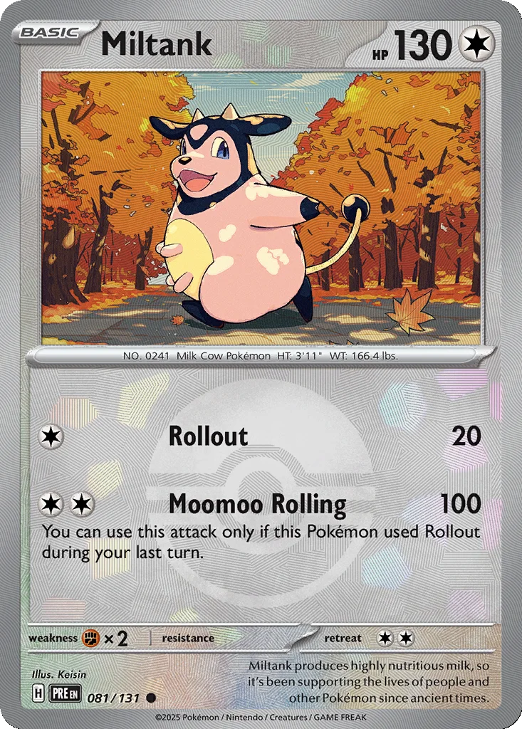 Miltank 081/131 Prismatic Evolutions (Poké Ball holo)