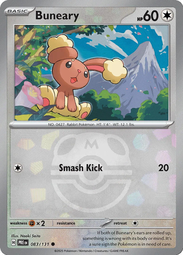Buneary 083/131 Prismatic Evolutions (Master Ball holo)