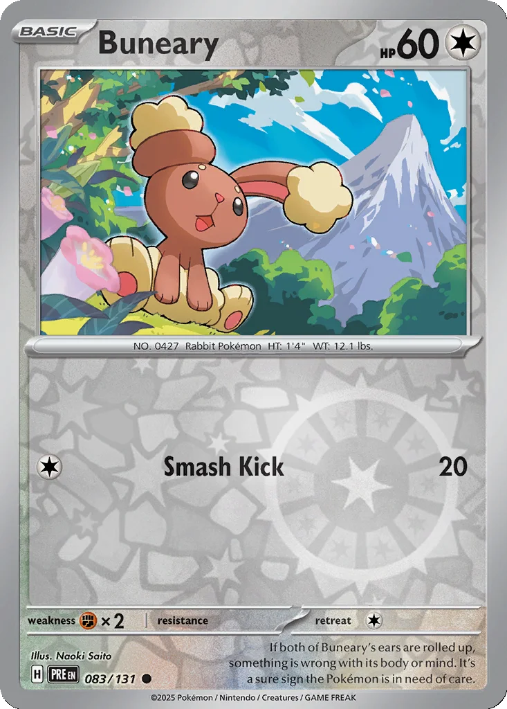 Buneary 083/131 SV: Prismatic Evolutions (Reverse holo)