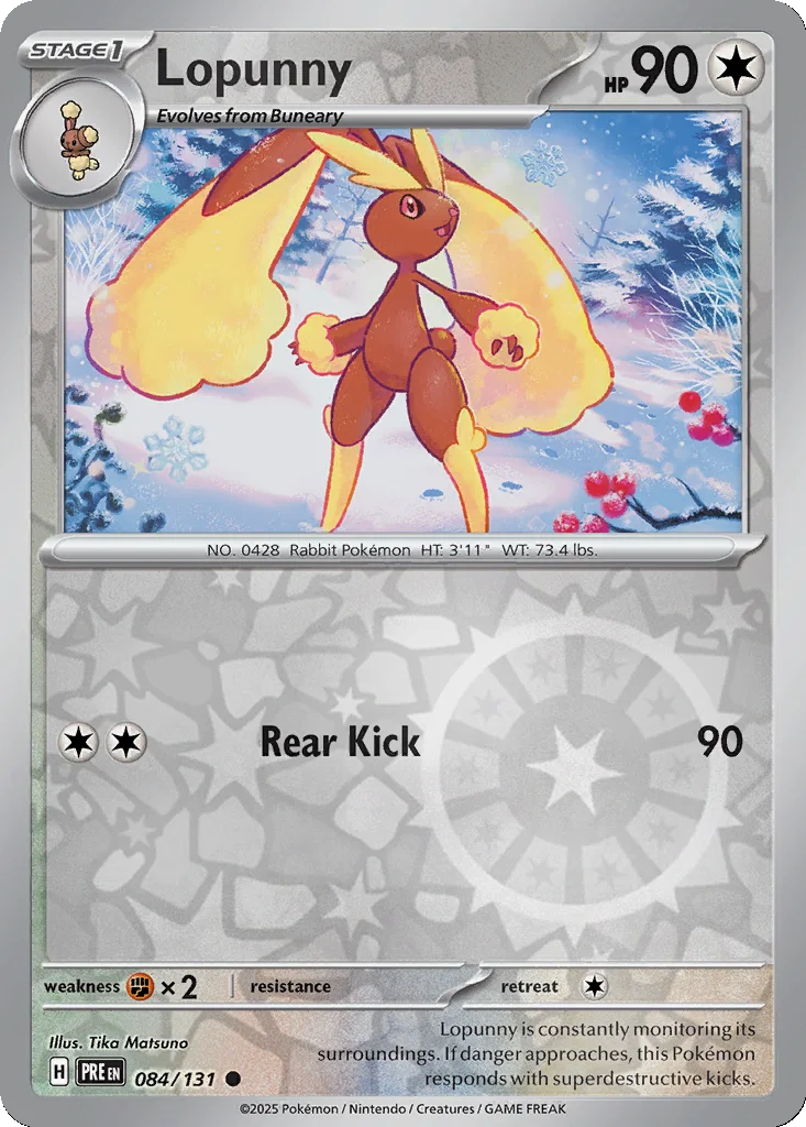 Lopunny 084/131 SV: Prismatic Evolutions (Reverse holo)