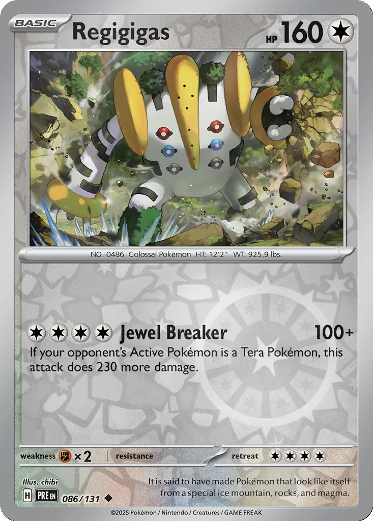 Regigigas 086/131 SV: Prismatic Evolutions (Reverse holo)