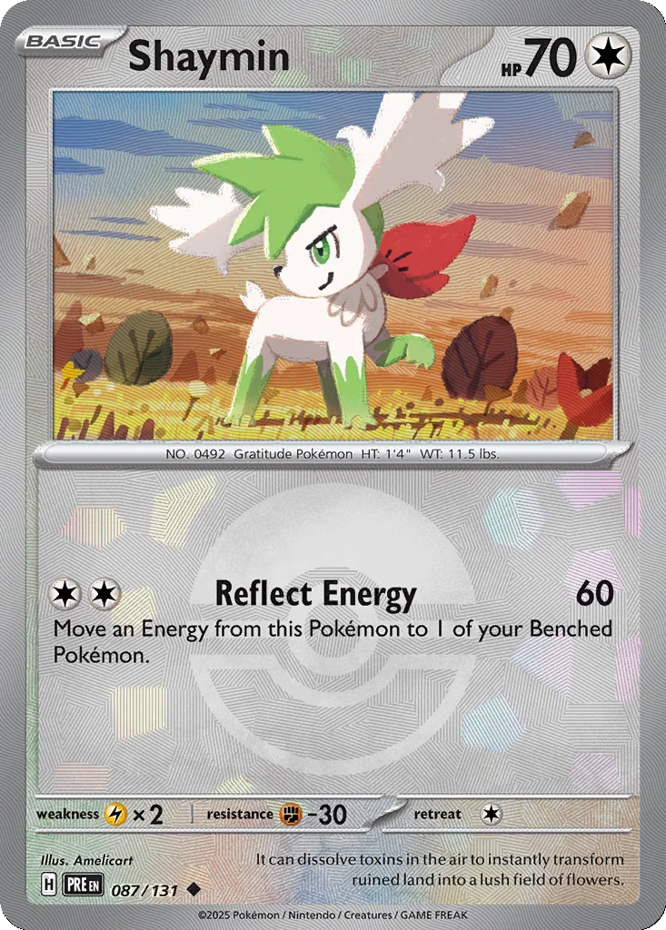 Shaymin 087/131 Prismatic Evolutions (Poké Ball holo)