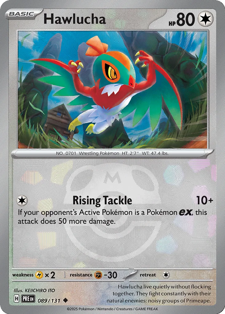 Hawlucha 089/131 Prismatic Evolutions (Master Ball holo)
