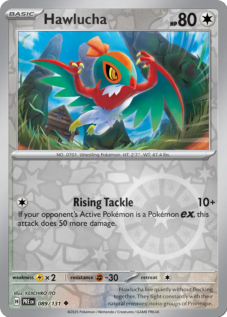 Hawlucha 089/131 SV: Prismatic Evolutions (Reverse holo)