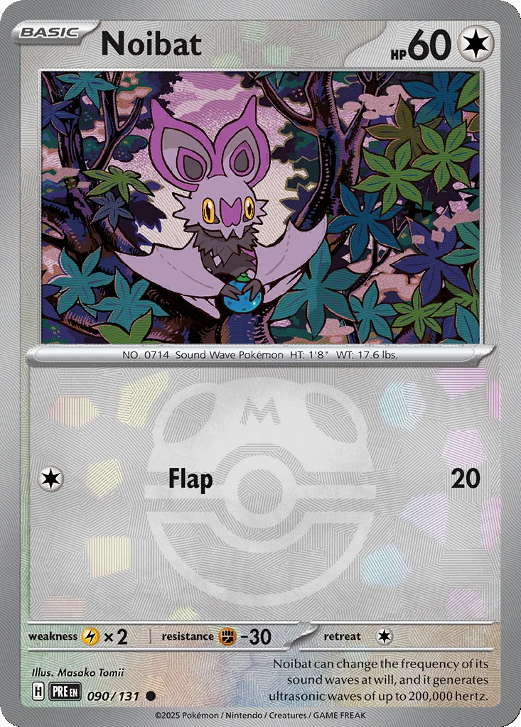 Noibat 090/131 Prismatic Evolutions (Master Ball holo)
