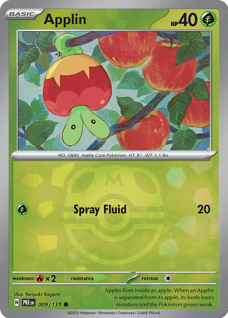 Applin 009/131 Prismatic Evolutions (Master Ball holo)